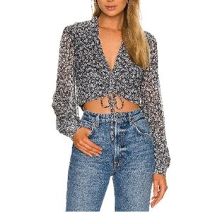 Bardot Navy Floral Blouse